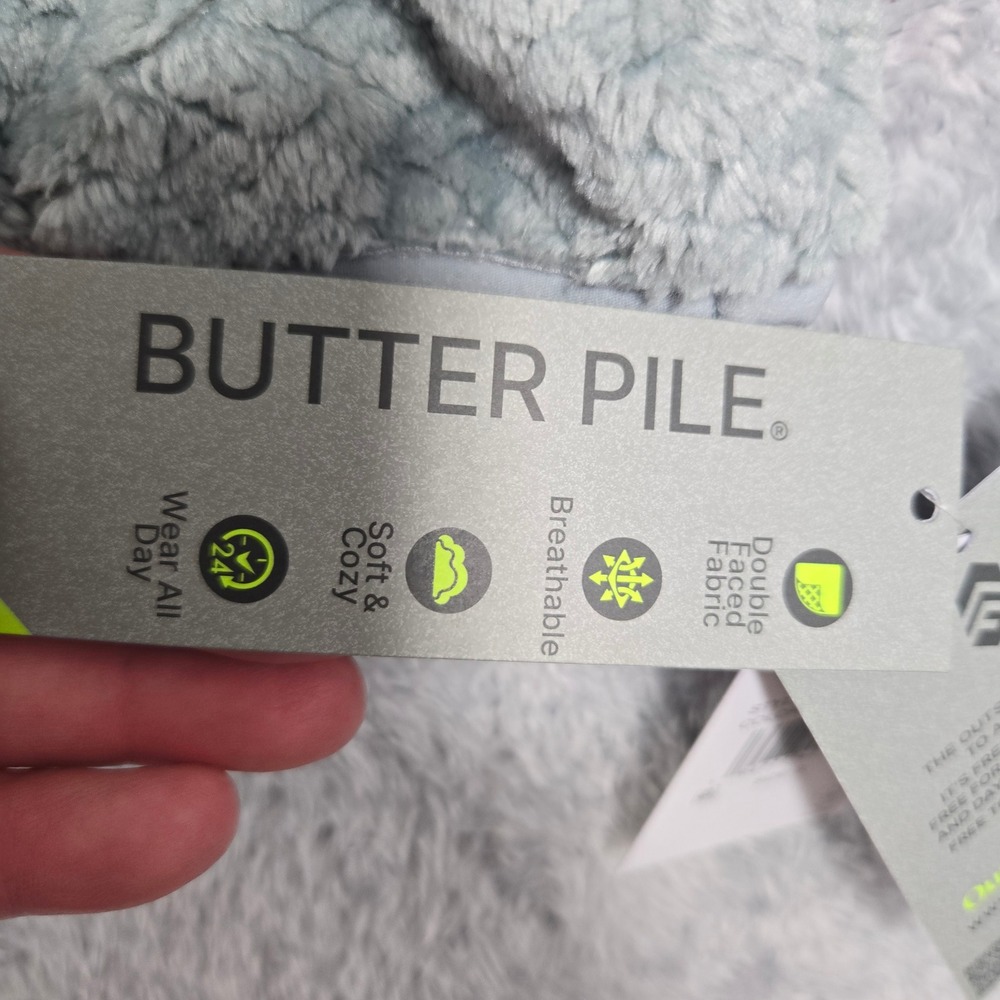 Free Country Butter Pile Fleece Jacket Willow Green Full Zip Faux Fur Small New - Picture 6 of 8